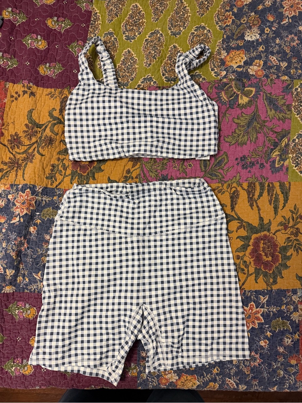 Gingham workout set